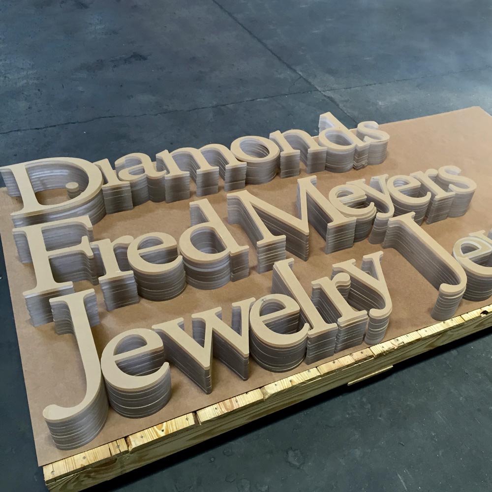 Dimensional Acrylic Text for Signage
